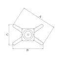 ハヤシ　アルミ鋳物テーブル脚 ベースサイズ：A800×B665×C480×高さ700mmまで指定可 品番：GB-X-800 塗装カラー：44 ポール：76φ