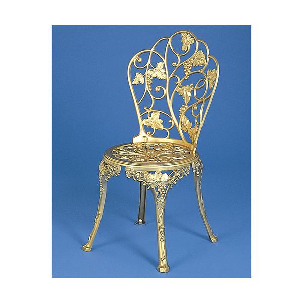 GARDEN CHAIR & TABLE チェア サイズ：W485×D470×高さ950×座面高さ440mm 品番：HOG-ゴールド