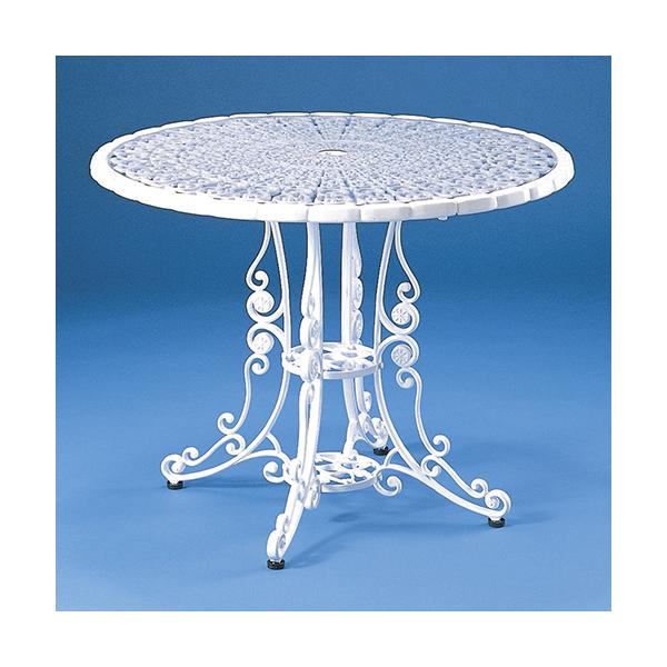 GARDEN CHAIR & TABLE テーブル(ビニ-ルマット付) サイズ：径840×高さ660mm 品番：HOTテーブル