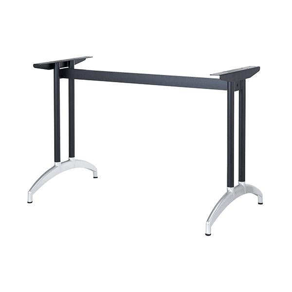 アルミ鋳物テーブル脚 ベースサイズ：A590×高さ700mm迄指定可×間口（芯々）1600mm 品番：K-N-580 塗装カラー：14AM ポール：32φ