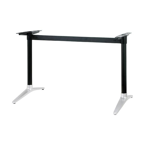 アルミ鋳物テーブル脚 ベースサイズ：A700×高さ700mm迄指定可×間口（芯々）1600mm 品番：MC-SN-700 塗装カラー：14AM ポール：50φ