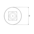 ハヤシ　スチールベーステーブル脚 ベースサイズ：A400φ×高さ700mmまで指定可 品番：RSQ 塗装カラー：22 ポール：60φ