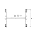 アルミダイキャストテーブル脚 ベースサイズ：A593×高さ700mm迄指定可×間口（芯々）1300mm 品番：SD-3D-S-580 塗装カラー：44 ポール：25角
