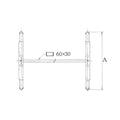 アルミダイキャストテーブル脚 ベースサイズ：A550×高さ700mm迄指定可×間口（芯々）1300mm 品番：SD-S-550 塗装カラー：14 ポール：32φ