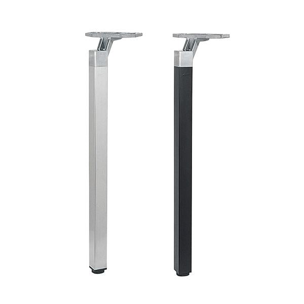 アルミダイキャストテーブル脚(1本） サイズ：高さ670mm 品番：SP-POLE-D.X-K 塗装カラー：(A) 鏡面＋黒塗装/(B) 鏡面＋シルバー塗装※選択可 ポール：40角