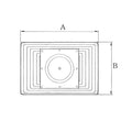 ハヤシ　アルミ鋳物テーブル脚 ベースサイズ：A600×B400×高さ700mmまで指定可 品番：TO-9D 塗装カラー：44 ポール：75角